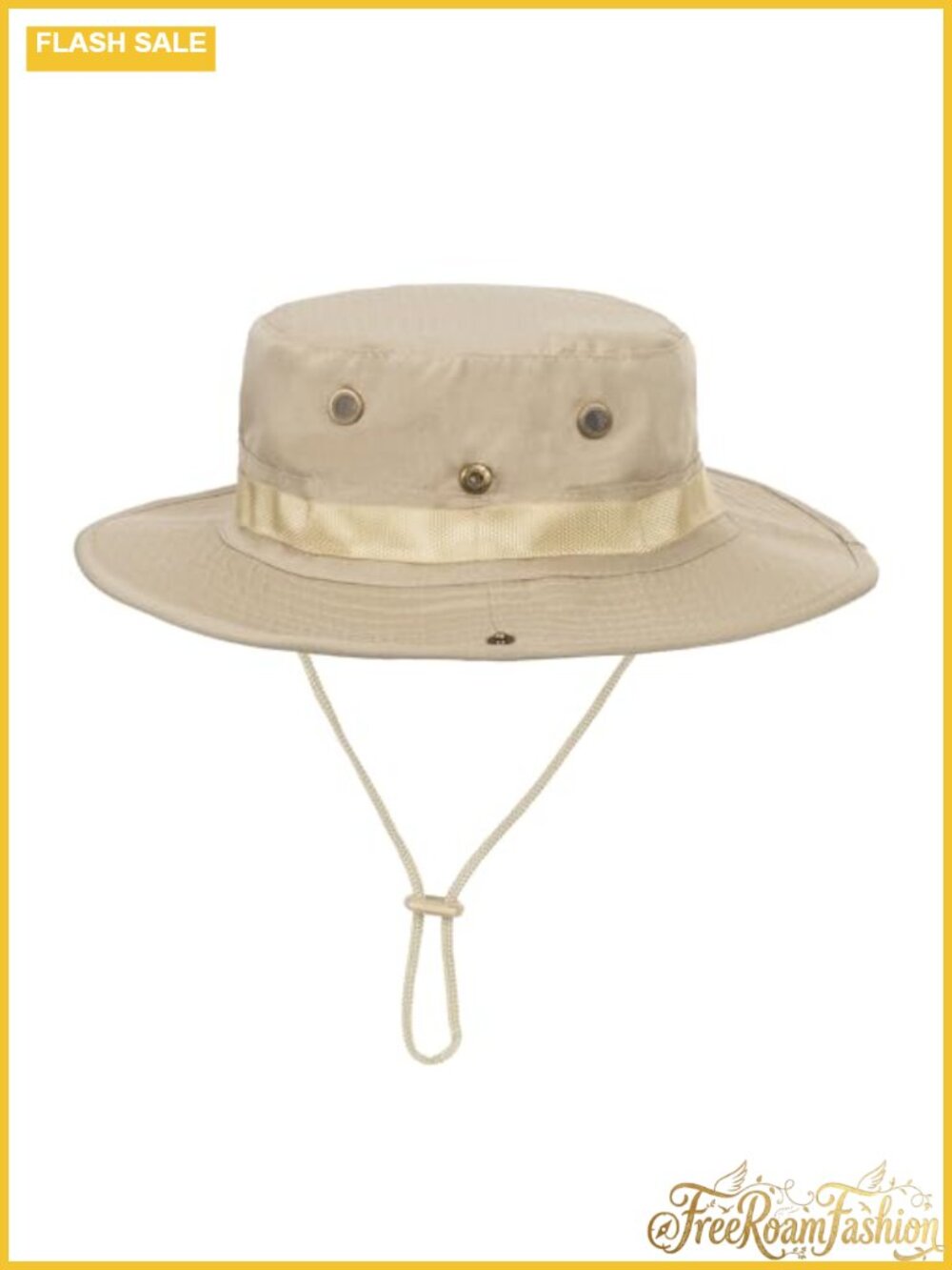 Wide Brim Boonie Hat with UV Protection Polyester-Cotton Blend Adjustable